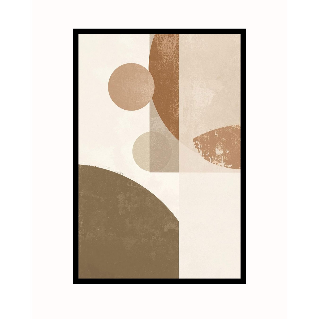 Quadro Arte Abstrata Geométrica Cores Terrosas Decoração Moderna Minimalista