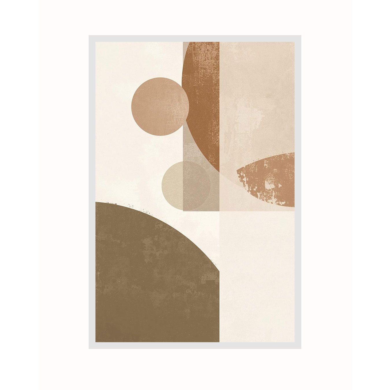 Quadro Arte Abstrata Geométrica Cores Terrosas Decoração Moderna Minimalista