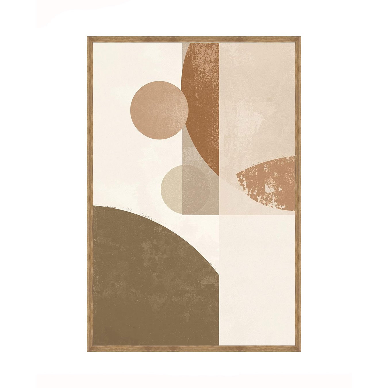 Quadro Arte Abstrata Geométrica Cores Terrosas Decoração Moderna Minimalista