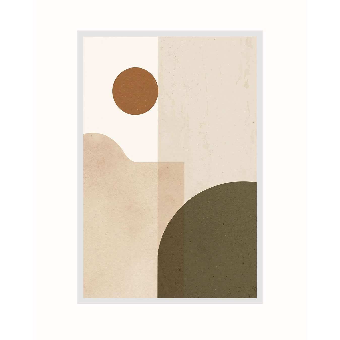 Quadro Arte Abstrata Geométrica Cores Terrosas Decoração Moderna Minimalista