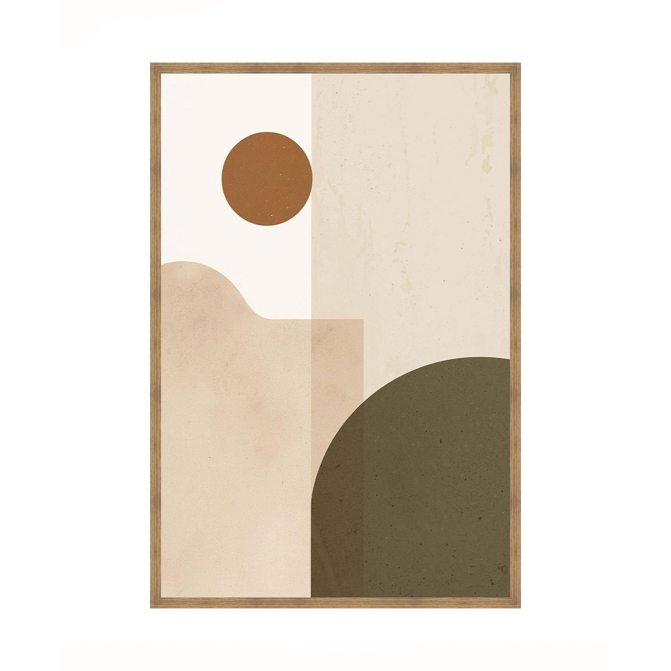 Quadro Arte Abstrata Geométrica Cores Terrosas Decoração Moderna Minimalista