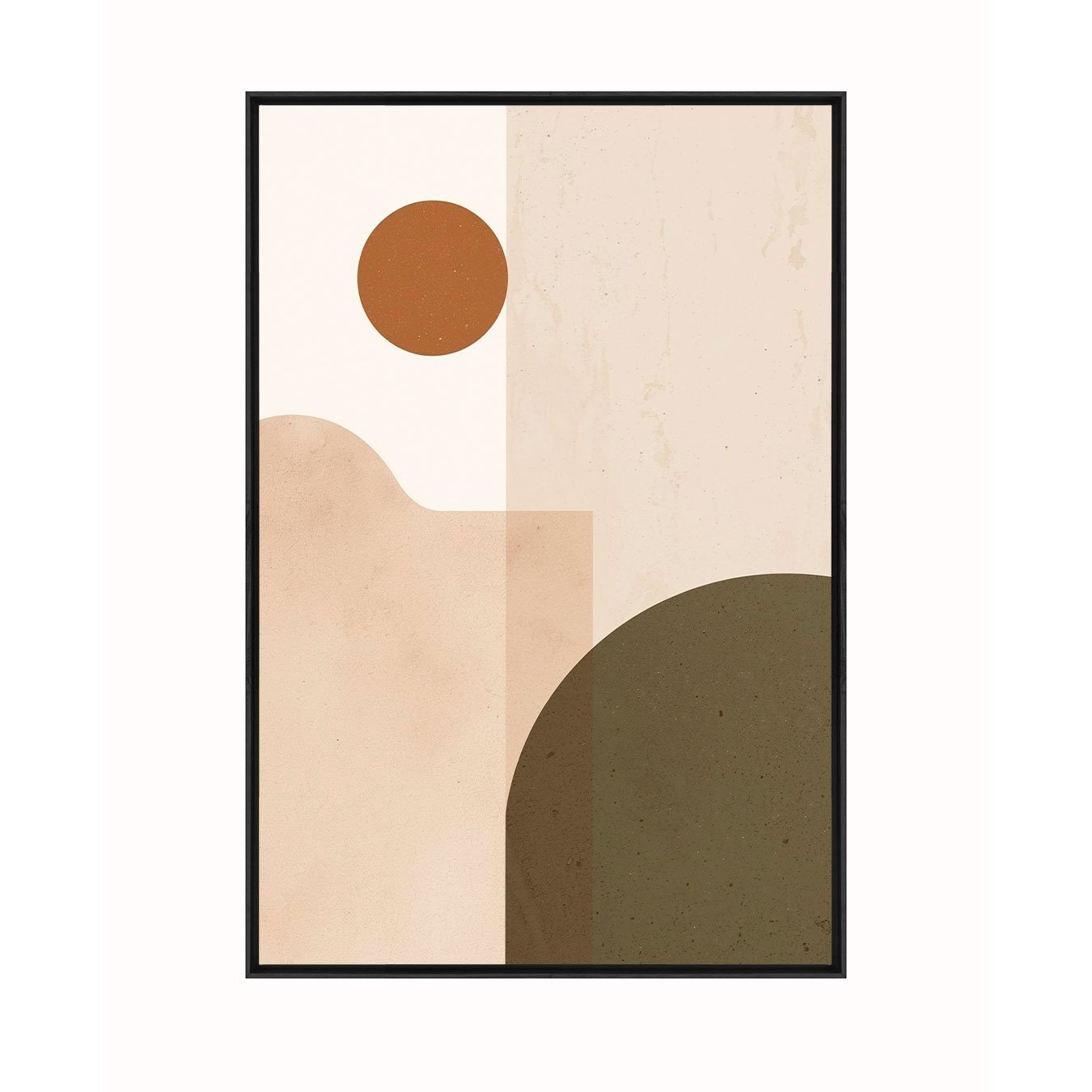 Quadro Arte Abstrata Geométrica Cores Terrosas Decoração Moderna Minimalista