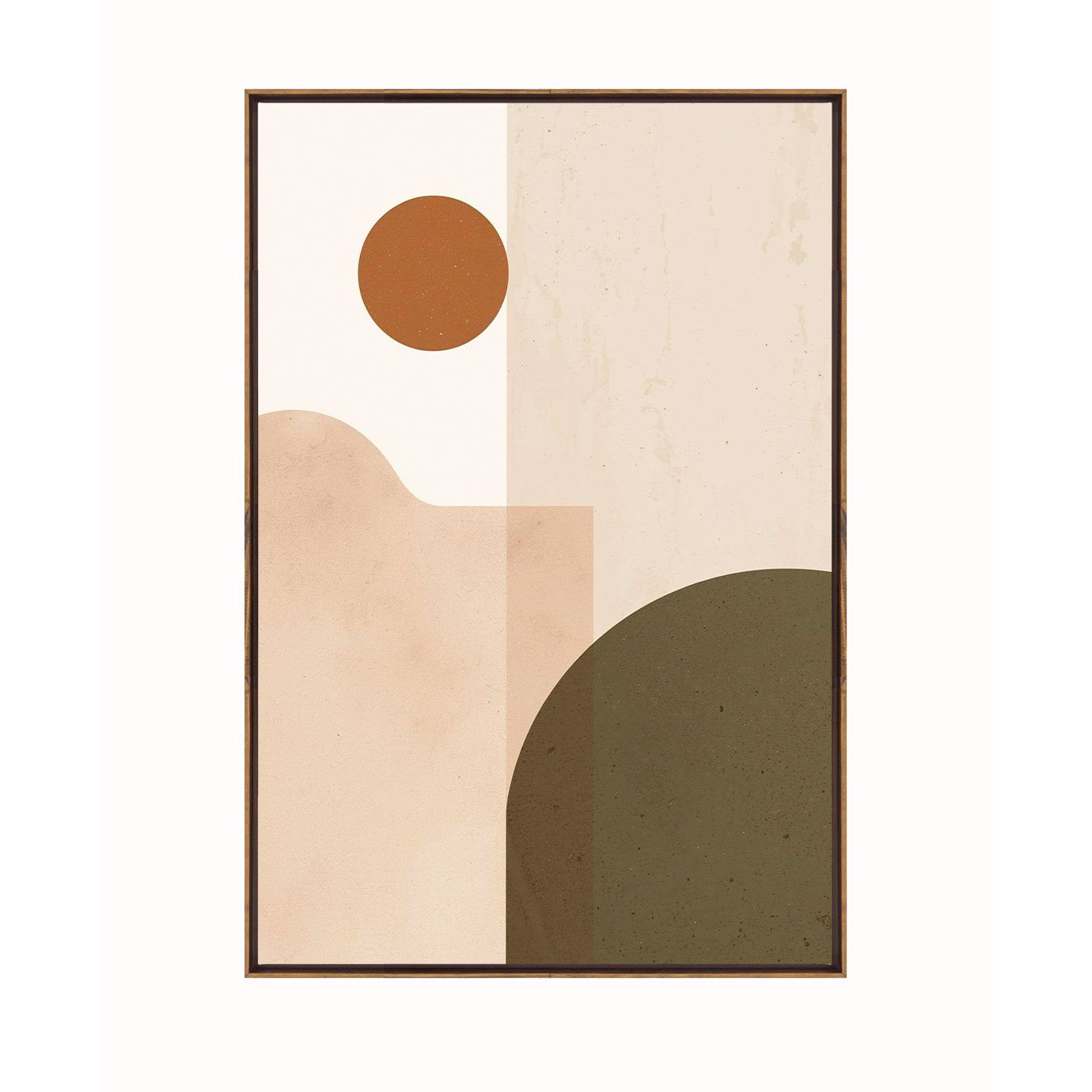 Quadro Arte Abstrata Geométrica Cores Terrosas Decoração Moderna Minimalista