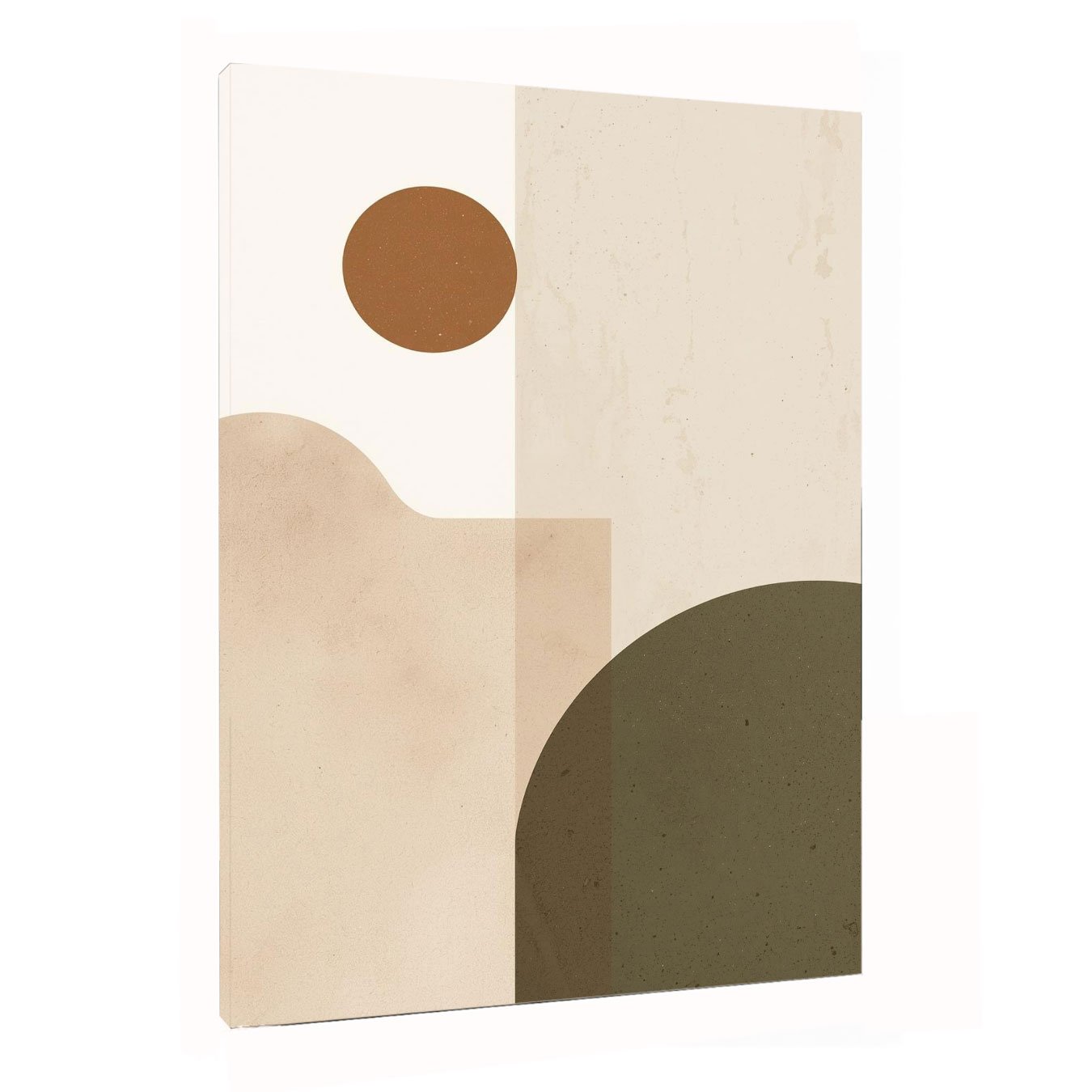 Quadro Arte Abstrata Geométrica Cores Terrosas Decoração Moderna Minimalista