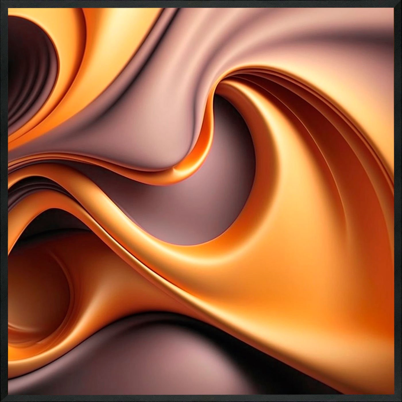 Quadro Decorativo Efeito 3D com Moldura e Vidro Arte Moderna Colorida