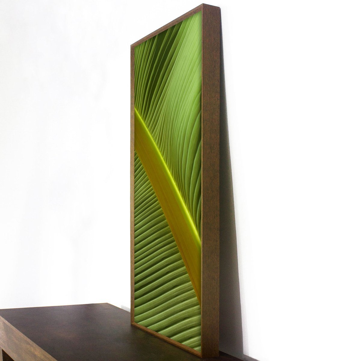 Quadro Decorativo Folha Verde de Bananeira 50x120 cm