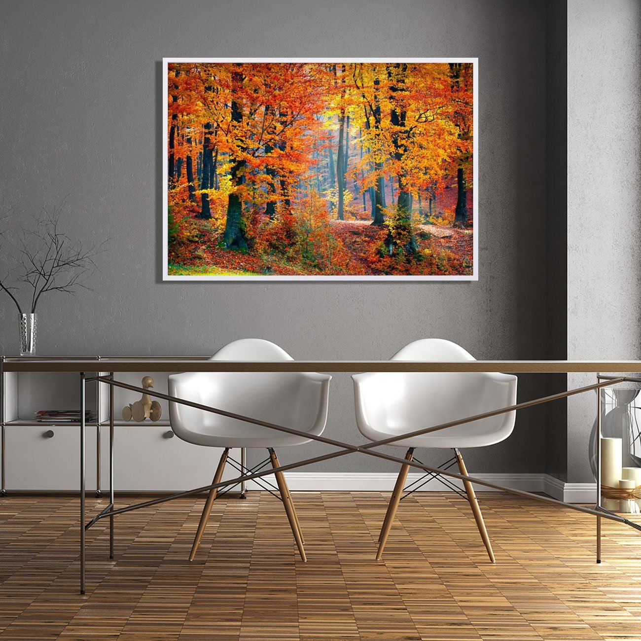 Quadro Decorativo Paisagem Floresta de Outono 120x80cm