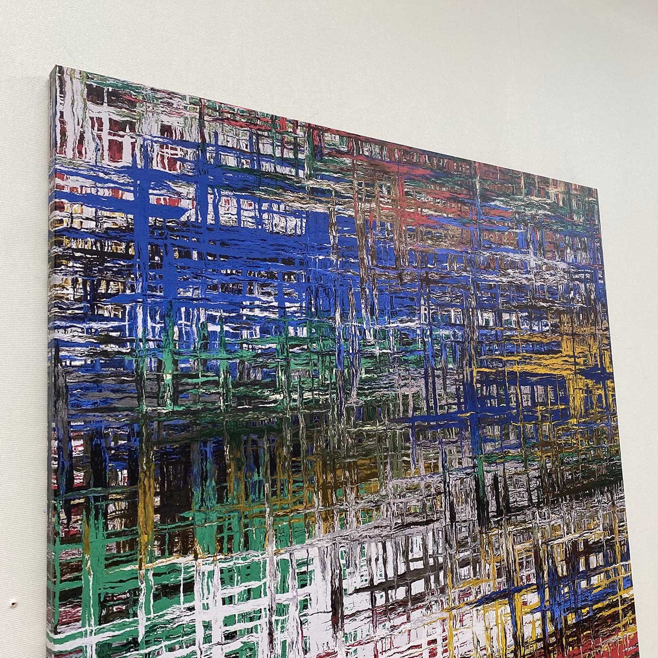 Quadro em Tela Canvas Decorativa Abstrata Malhas Coloridas