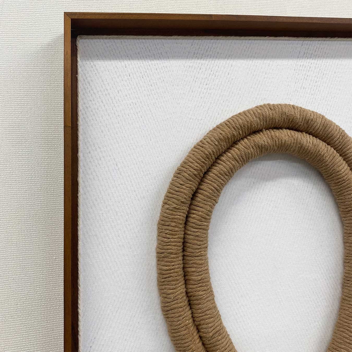 Quadro Escultura Decorativa em Barbante e Madeira: Essência Artesanal 40x100 cm