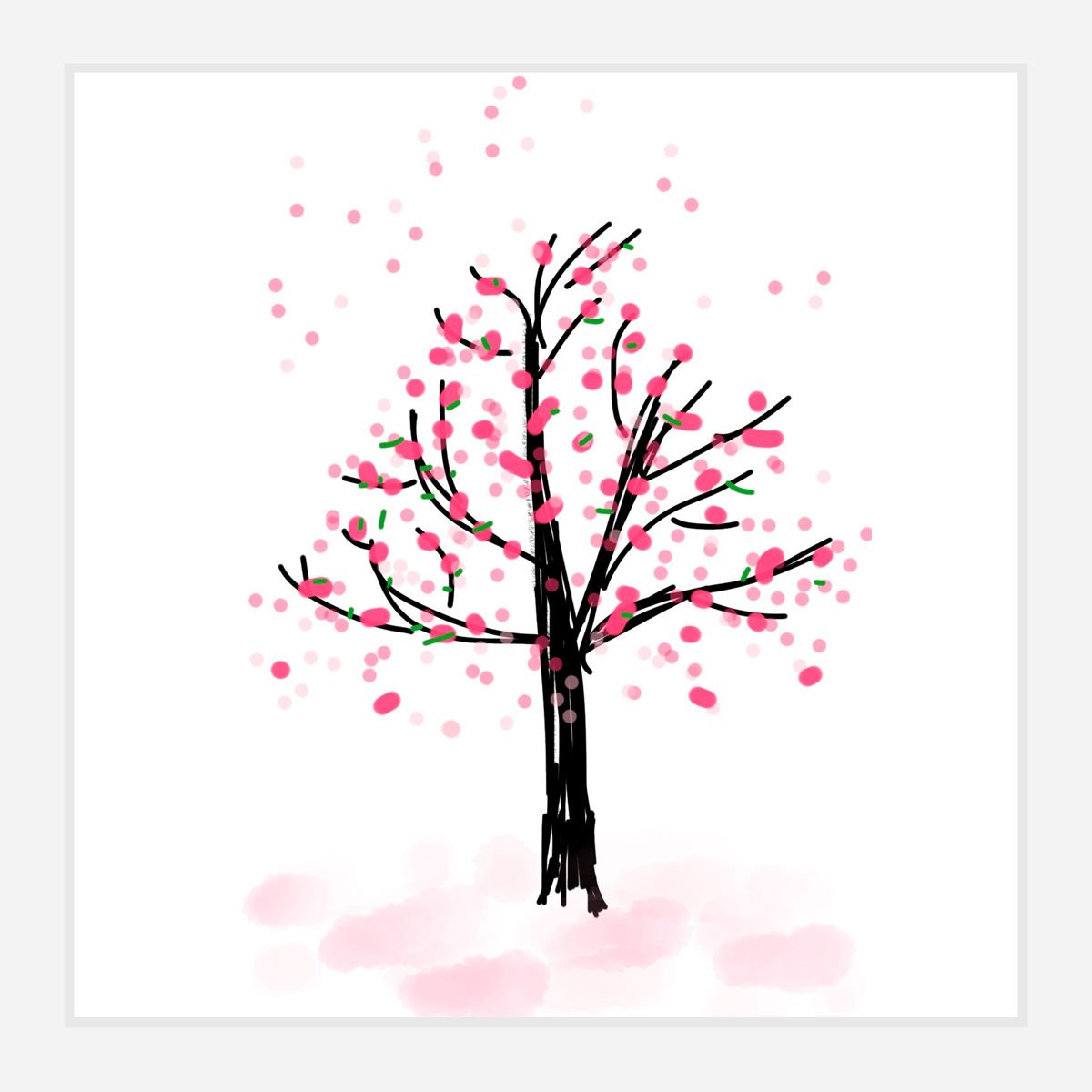 Quadro Para Quarto De Bebe Menina Desenho Arvore 30x30cm Decore Pronto