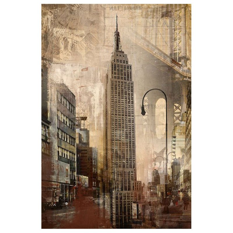 Quadro Tela Decorativa Impressão Digital Arranha céu Empire State Building de Nova Iorque 60x90cm