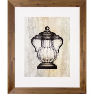 Quadro Decorativo com Moldura Rústica Ânfora em Preto e Branco II 80x100cm Quadro Decorativo com Moldura Rústica Ânfora em Preto e Branco II 80x100cm