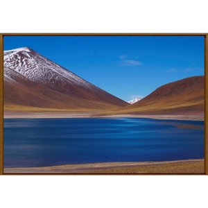 Quadro Tela com Moldura Paisagem Laguna Altiplânica no Chile 150x100cm