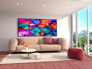 Quadro Tela Canvas Emoldurada Abstrato Colors 200x120cm