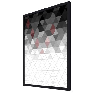 Quadro com Moldura Preta Decorativo Arte Geométrica Colorida - Escolha o Tamanho