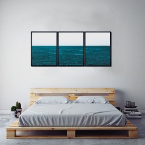 Conjunto de Quadros Décor Oceano Kit com 3 Quadros de 60X80cm