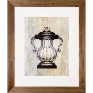 Quadro Decorativo com Moldura Rústica Ânfora em Preto e Branco 80x100cm Quadro Decorativo com Moldura Rústica Ânfora em Preto e Branco 80x100cm