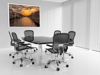 Quadro Decorativo Prédios as Margens do Canal na Holanda ao Pôr do Sol 90x60cm