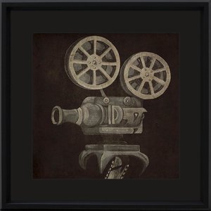 Quadro Decorativo Retrô Cinema Projetor Antigo 40x40cm