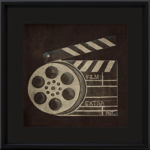 Quadro Decorativo Retrô Cinema Carretel de Filme 40x40cm