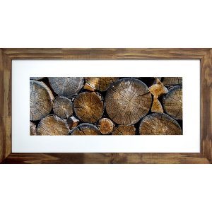 Quadro Decorativo Rústico Colorido Troncos de Madeira Cortados 110x60cm Quadro Decorativo Rústico Colorido Troncos de Madeira Cortados 110x60cm