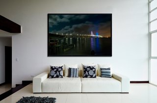 Quadro Decorativo Ponte Anita Garibaldi Laguna Santa Catarina 200x130cm