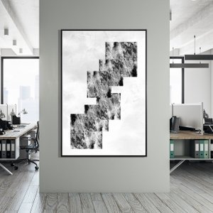 Canvas com Moldura Preta Tela Abstrata Arte Moderna 120x180 cm Canvas com Moldura Preta Tela Abstrata Arte Moderna 120x180 cm