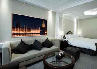 Quadro Decorativo Paisagem Londres Parlamento e Big Ben Iluminados 150x80cm