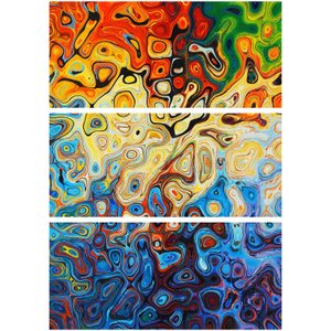 Conjunto de 3 Quadros Tela Canvas Arte Abstrata 170x240cm Conjunto de 3 Quadros Tela Canvas Arte Abstrata 170x240cm