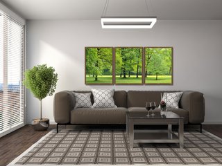 Kit de Quadros Decorativos Natureza Verde Kit com 3 Quadros de 60x80cm