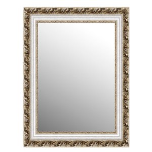 Espelho Cristal Decorativo com Moldura Clássica Prata