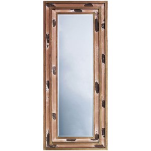 Espelho Decor com Moldura Rústica na Cor Marrom 120x50 cm Espelho Decor com Moldura Rústica na Cor Marrom 120x50 cm