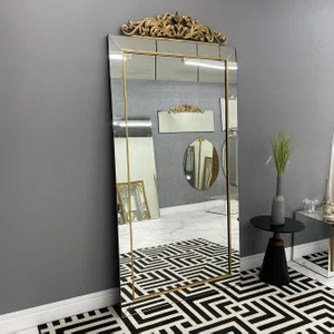 Espelho Decorativo Clássico Grande com Moldura Espelhada 120X245CM