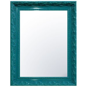 Espelho Cristal Decorativo com Moldura Azul Retrô Plus Espelho Cristal Decorativo com Moldura Azul Retrô Plus