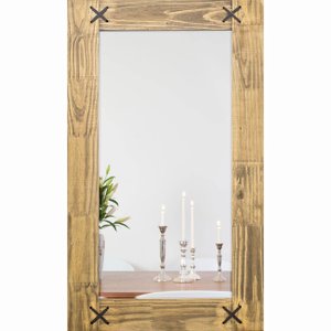 Espelho Decorativo Rústico Madeira Natural e Corano Espelho Decorativo Rústico Madeira Natural e Corano