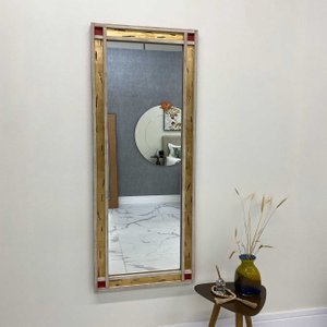 Espelho Decorativo Retangular Rústico com Moldura Colorida Espelho Decorativo Retangular Rústico com Moldura Colorida