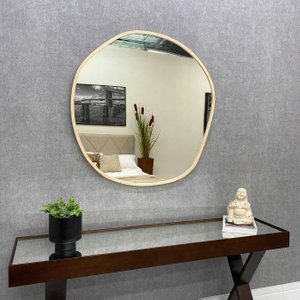 Espelho Orgânico com Moldura em Madeira Marupá: Beleza Natural para sua Casa Espelho Orgânico com Moldura em Madeira Marupá: Beleza Natural para sua Casa