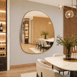 Espelho Orgânico com Moldura Laqueada Premium - Design Inovador e Ecológico