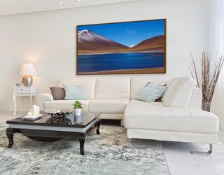 Quadro Tela com Moldura Paisagem Laguna Altiplânica no Chile 150x100cm