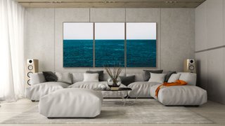 Combo Quadros Paisagem Oceano Kit com 3 Quadros de 100x150cm Combo Quadros Paisagem Oceano Kit com 3 Quadros de 100x150cm