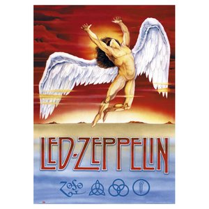 Led Zeppelin ヴィンテージポスター 1976 スワンソング gravura-poster-para-quadros-