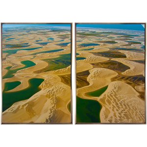 Kit 2 Quadros Decorativos Paisagem Mar Areia 125x90 cm Kit 2 Quadros Decorativos Paisagem Mar Areia 125x90 cm