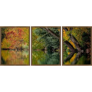 Kit de Quadros Decorativos Natureza Folhas de Outono Kit com 3 Quadros de 60x80cm Kit de Quadros Decorativos Natureza Folhas de Outono Kit com 3 Quadros de 60x80cm