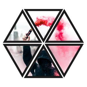 Kit de Quadros Triângulos Granada Conjunto 6 Quadros Kit de Quadros Triângulos Granada Conjunto 6 Quadros