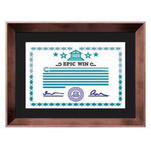 Moldura Bronze para Certificado Diploma 20x30cm Quadro com Vidro Moldura Bronze para Certificado Diploma 20x30cm Quadro com Vidro