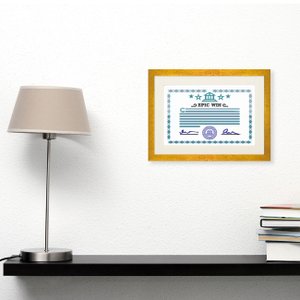 Moldura Dourada para Certificado e Diploma A4 21x30cm Quadro com Vidro