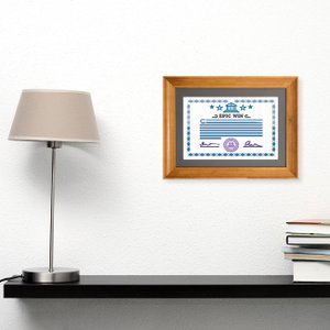 Moldura Natural Tingida para Certificado A4 21x30cm Quadro com Vidro