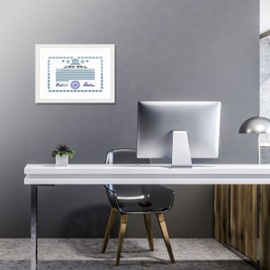 Moldura para Certificado Diploma 20x30cm Quadro com Moldura Branca com Vidro