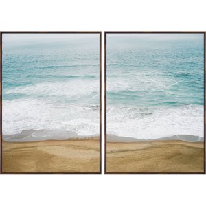 Par de Quadros Beira Mar Tela Canvas com Moldura 140x100 cm Par de Quadros Beira Mar Tela Canvas com Moldura 140x100 cm