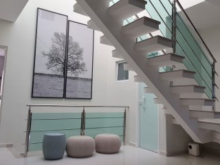 Par de Quadros Moldura Preta Árvore Kit com 2 Quadros 130x150cm